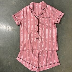 Pink Satin PJ Lounge Set